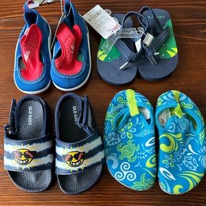 Lot of new toddler boy summer shoes